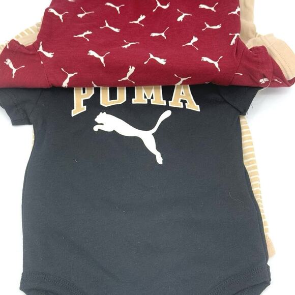 Puma One Piece Baby Bodysuit 4 Piece Set 6-9 Months - Picture 5 of 9